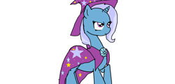 Size: 1571x756 | Tagged: safe, artist:inuyashaxd, imported from derpibooru, trixie, pegasus, pony, unicorn, cape, clothes, female, hat, simple background, solo, trixie's cape, trixie's hat, white background