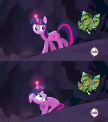 Size: 1920x2160 | Tagged: safe, artist:dtkraus, imported from derpibooru, twilight sparkle, human, pony, unicorn, butt, dat ass, dat butt, female, mare, meme, plot, rich boy, scary cave meme, the ass was fat