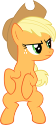 Size: 2000x4408 | Tagged: safe, artist:kopachris, imported from derpibooru, applejack, earth pony, pony, the last roundup, applejack is not amused, female, frown, mare, simple background, solo, transparent background, unamused, vector