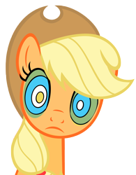 Size: 4000x5130 | Tagged: safe, artist:are-you-jealous, imported from derpibooru, applejack, pony, the return of harmony, absurd resolution, discorded, female, hypnotized, mind control, simple background, solo, swirly eyes, transparent background, vector