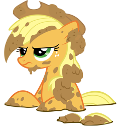 Size: 4000x4290 | Tagged: safe, artist:xgsymarley, imported from derpibooru, applejack, mud, simple background, transparent background, vector