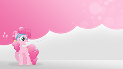 Size: 1920x1080 | Tagged: safe, artist:phantombadger, imported from derpibooru, pinkie pie, bubble, cutie mark, vector, wallpaper