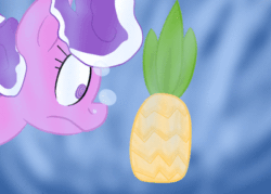 Size: 400x286 | Tagged: dead source, safe, imported from derpibooru, screwball, animated, ask, child of chaos, female, pineapple, reference, spongebob squarepants, swirly eyes, tumblr, underwater