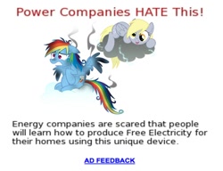 Size: 960x736 | Tagged: safe, imported from derpibooru, derpy hooves, rainbow dash, advertisement, cloud, fake, parody, text