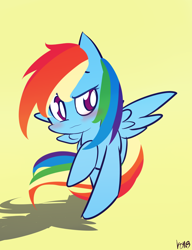 Size: 1150x1500 | Tagged: safe, artist:kty159, imported from derpibooru, rainbow dash, pegasus, pony, female, mare, simple background, solo