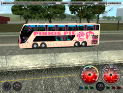 Size: 800x600 | Tagged: safe, artist:rodriguez, imported from derpibooru, pinkie pie, 18 wos haulin, mod bus