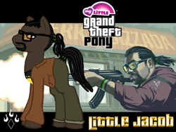 Size: 640x480 | Tagged: safe, artist:jadestarwolf, imported from derpibooru, glasses, grand theft auto, gta iv, little jacob