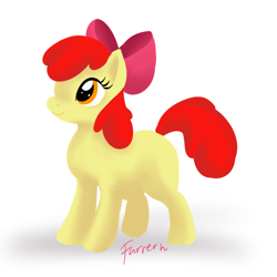 Size: 700x700 | Tagged: safe, artist:furreon, imported from derpibooru, apple bloom, pony, female, lineless, solo