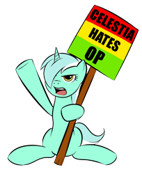 Size: 778x954 | Tagged: safe, artist:kloudmutt, imported from derpibooru, lyra heartstrings, op, op is a faggot, protest, reaction image, sign, simple background, transparent background, vector, westboro baptist church