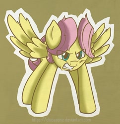 Size: 676x699 | Tagged: safe, artist:nolycs, imported from derpibooru, fluttershy, adorascotch, angry, butterscotch, cute, rule 63, rule63betes, scratched