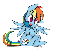 Size: 1024x819 | Tagged: safe, artist:derpyfool, imported from derpibooru, rainbow dash, pegasus, pony, cute, dashabetes, female, mare, open mouth, simple background, sitting, solo, transparent background