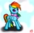 Size: 1193x1179 | Tagged: safe, artist:neohooves, imported from derpibooru, rainbow dash, pony, clothes, cloud, cloudy, female, scarf, solo