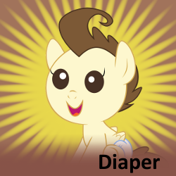 Size: 250x250 | Tagged: safe, imported from derpibooru, pound cake, baby, diaper, meta, spoilered image joke