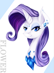 Size: 655x875 | Tagged: safe, artist:caramelflower, imported from derpibooru, rarity, pony, female, gem, solo
