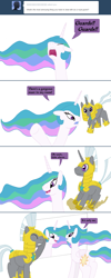 Size: 1275x3185 | Tagged: safe, artist:hakar-kerarmor, imported from derpibooru, princess celestia, oc, oc:bastion, ask four inept guardponies, royal guard