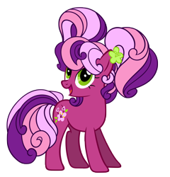 Size: 5274x5500 | Tagged: safe, artist:tzolkine, imported from derpibooru, cheerilee, cheerilee (g3), earth pony, pony, absurd resolution, cute, female, g3, g3 cheeribetes, g3 to g4, g3.5, g3.5 to g4, g4, generation leap, hairclip, mare, open mouth, open smile, pigtails, simple background, smiling, transparent background, vector