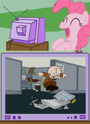 Size: 563x770 | Tagged: safe, imported from derpibooru, pinkie pie, elmer fudd, exploitable meme, looney tunes, tv meme