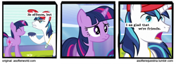 Size: 720x261 | Tagged: safe, imported from derpibooru, screencap, shining armor, twilight sparkle, a softer world, not creepy