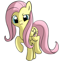 Size: 943x973 | Tagged: safe, artist:rabiesbun, imported from derpibooru, fluttershy, pegasus, pony, confluttershy, confused, female, looking at you, mare, simple background, solo, white background