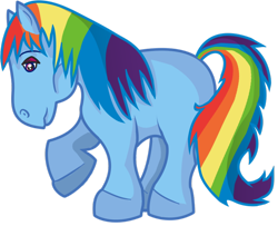 Size: 900x729 | Tagged: safe, artist:kellypony, imported from derpibooru, rainbow dash, female, g4, g4 to g0, generation leap, my pretty pony, solo