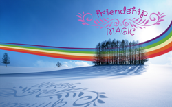 Size: 1920x1200 | Tagged: safe, imported from derpibooru, rainbow dash, forest, shadow, wallpaper, winter