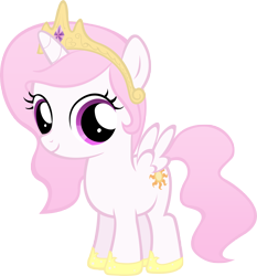 Size: 3049x3274 | Tagged: safe, artist:moongazeponies, imported from derpibooru, princess celestia, pony, cewestia, crown, cute, cutelestia, female, filly, jewelry, looking at you, pink-mane celestia, simple background, smiling, solo, transparent background, vector