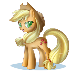 Size: 1316x1272 | Tagged: safe, artist:anthocat, artist:pauuhanthothecat, imported from derpibooru, applejack, female, looking at you, solo