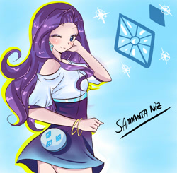 Size: 1000x979 | Tagged: safe, artist:keitenstudio, imported from derpibooru, rarity, human, female, humanized, solo