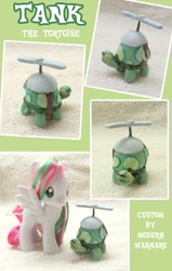 Size: 714x1120 | Tagged: safe, artist:modern-warmare, imported from derpibooru, blossomforth, tank, custom, customized toy, irl, photo, sculpture, toy