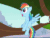 Size: 800x600 | Tagged: safe, imported from derpibooru, screencap, rainbow dash, may the best pet win, animated, cropped, female, hub logo, jaw drop, pillow, shocked, solo