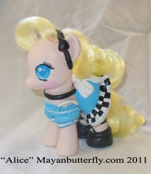 Size: 503x583 | Tagged: safe, artist:mayanbutterfly, imported from derpibooru, alice, alice in wonderland, brushable, custom, customized toy, irl, photo, ponified, toy