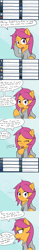 Size: 1280x8263 | Tagged: safe, artist:jake heritagu, imported from derpibooru, scootaloo, pony, comic:ask motherly scootaloo, ask, blushing, clothes, cloud, cloudy, comic, motherly scootaloo, sweatshirt, tumblr