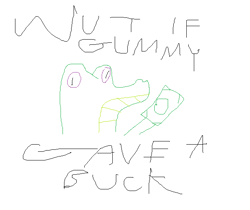 Size: 632x530 | Tagged: safe, imported from derpibooru, gummy, element of generosity, exploitable meme, generosity, meme, money, wut if gummy wuz a meme