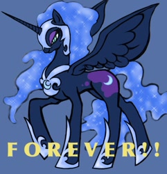 Size: 770x800 | Tagged: safe, artist:(kari), imported from derpibooru, nightmare moon, pony, female, pixiv, simple background, solo