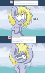 Size: 992x1623 | Tagged: safe, artist:extradan, imported from derpibooru, oc, oc only, oc:jerky hooves, ask, bust, text, tumblr