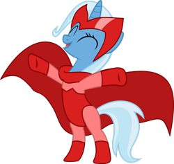 Size: 1600x1515 | Tagged: safe, artist:saturdaymorningproj, imported from derpibooru, trixie, pony, unicorn, crossover, female, mare, parody, scarlet witch, simple background, solo, transparent background, x-men