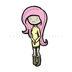 Size: 600x600 | Tagged: safe, artist:grandchaser, imported from derpibooru, fluttershy, human, humanized, solo