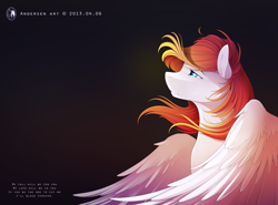 Size: 3425x2536 | Tagged: dead source, safe, artist:antiander, imported from derpibooru, oc, oc only, pegasus, pony, bust, crying, female, gradient background, large wings, looking up, mare, portrait, solo, spread wings, windswept mane, wings