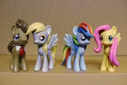 Size: 1200x800 | Tagged: safe, imported from derpibooru, derpy hooves, doctor whooves, fluttershy, rainbow dash, time turner, pegasus, pony, female, funko, irl, mare, photo, toy