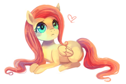 Size: 1280x852 | Tagged: safe, artist:cherivinca, imported from derpibooru, fluttershy, pony, female, heart, looking at you, solo