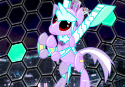 Size: 650x450 | Tagged: safe, artist:violetclm, imported from derpibooru, oc, oc only, oc:loyal-tan, gundam, hoofstuck, mecha, neon genesis evangelion