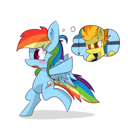 Size: 1600x1600 | Tagged: safe, artist:kty159, imported from derpibooru, rainbow dash, spitfire, pony, bipedal