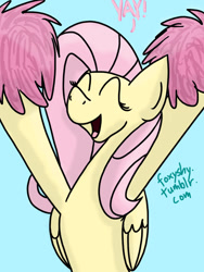 Size: 900x1200 | Tagged: safe, artist:foxyshy, imported from derpibooru, fluttershy, 30 minute art challenge, cheerleader, cheerleader fluttershy