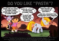 1240351 - safe, pinkie pie, g4, cringing, dora and friends, dora