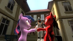 Size: 1024x576 | Tagged: safe, imported from derpibooru, twilight sparkle, gmod, kamen rider, kamen rider fourze, monkey d luffy, monkey d. luffy, one piece