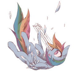 Size: 800x777 | Tagged: safe, artist:kolshica, imported from derpibooru, rainbow dash, falling, female, solo