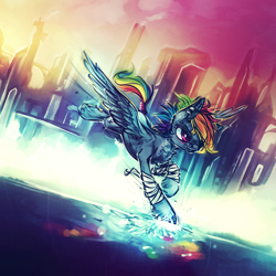 Size: 800x800 | Tagged: safe, artist:syntactics, imported from derpibooru, rainbow dash, female, fractured loyalty, solo