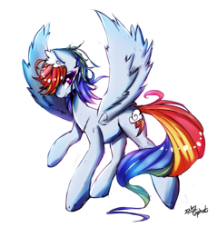 Size: 1091x1136 | Tagged: dead source, safe, artist:inkytophat, imported from derpibooru, rainbow dash, pegasus, pony, ear fluff, female, simple background, solo