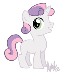 Size: 322x379 | Tagged: safe, artist:theraspberryfox, imported from derpibooru, sweetie belle, rule 63, silver bell, solo