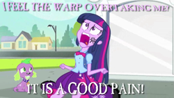 Size: 795x449 | Tagged: safe, edit, edited screencap, imported from derpibooru, screencap, spike, twilight sparkle, dog, equestria girls, equestria girls (movie), chaos, chaos undivided, exploitable meme, image macro, spike the dog, twiscream, warhammer (game), warhammer 40k, xk-class end-of-the-world scenario